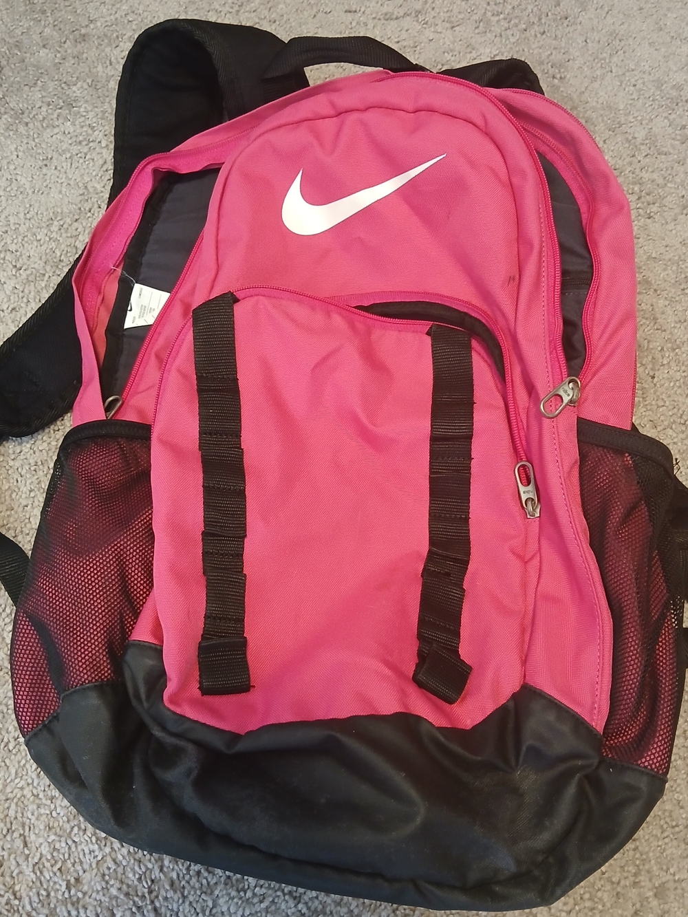 Nike Pink and Black Classic Swoosh Backpack